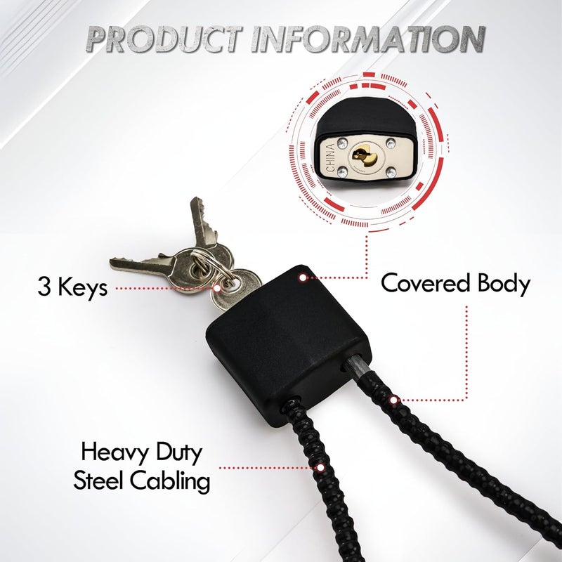 TaShow Heavy Duty Steel Cable with Covered Body and Universal Fit - Image 3